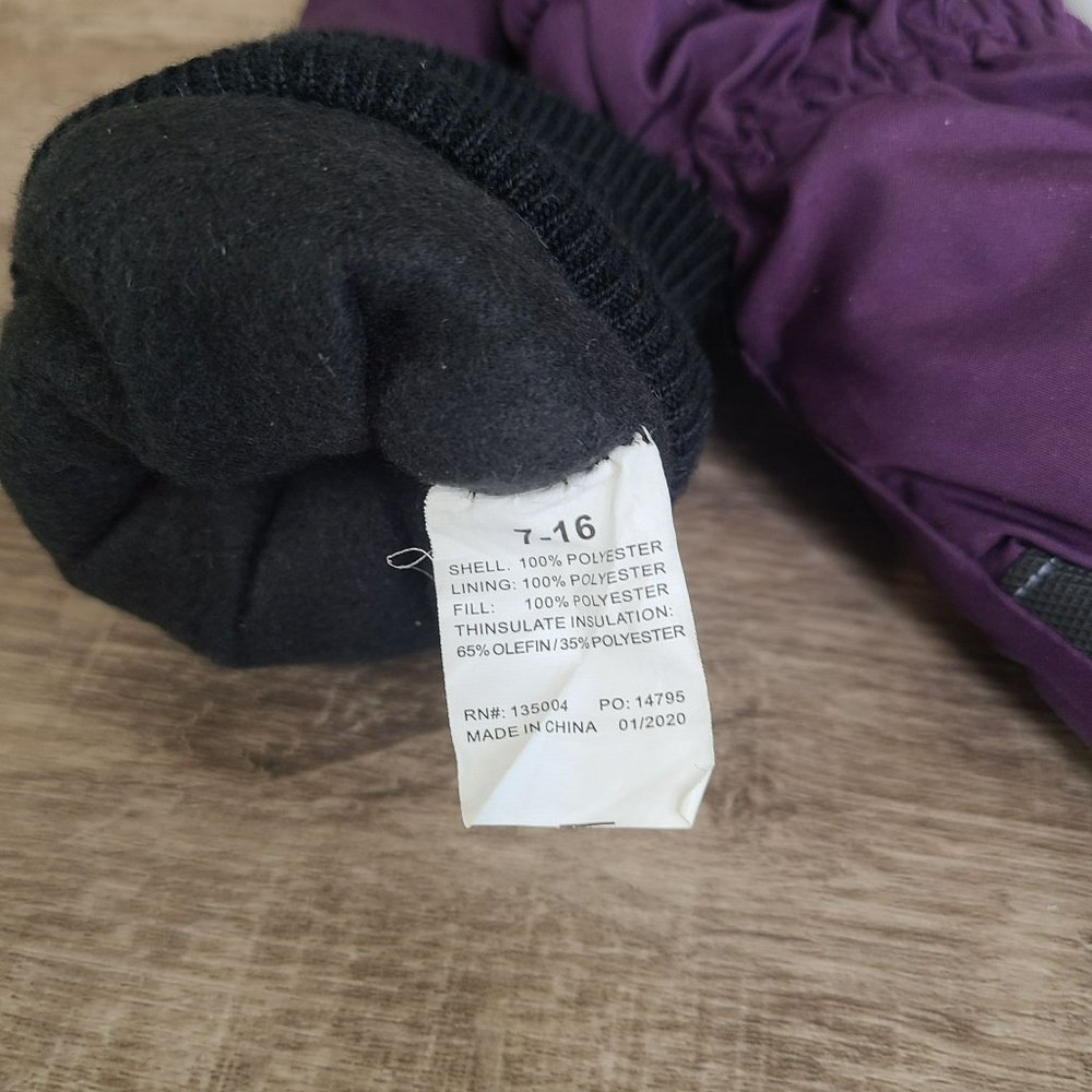 3M Thinsulate Insulated Youth Sz 7-16 Winter Gloves Purple - Picture 5 of 5